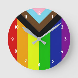 LGBTQ+ Pride Round Clock