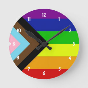 LGBTQ+ Pride Round Clock