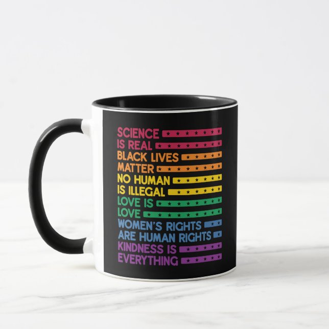 LGBTQ Pride Science Is Real Blacks Lives Matter Mug (Left)