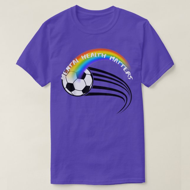 Lgbtq Pride Soccer Mental Health3047 1381  T-Shirt (Design Front)