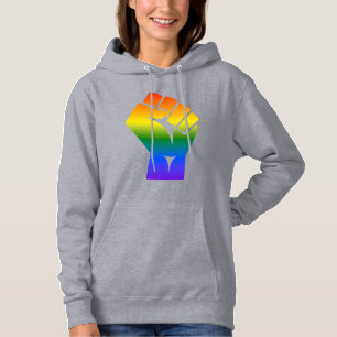 LGBTQ Pride Spectrum Rainbow Power Fist Hoodie