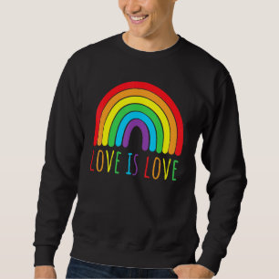 Lgbtq Pride Stuff Gay Bi Bisexual Ally Rainbow Lov Sweatshirt