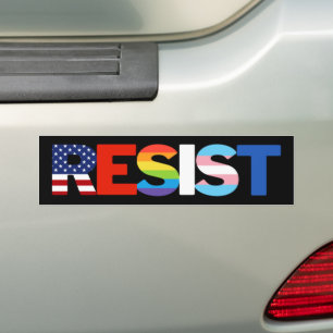 LGBTQ Pride Trans Rights Progressive Resist Trump Bumper Sticker