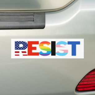 LGBTQ Pride Trans Rights Progressive Resist Trump Bumper Sticker