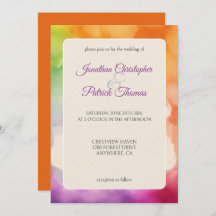 LGBTQ Pride Wedding Love is Love Rainbow