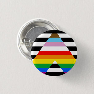 LGBTQ Progress Ally Pride Flag 3 Cm Round Badge
