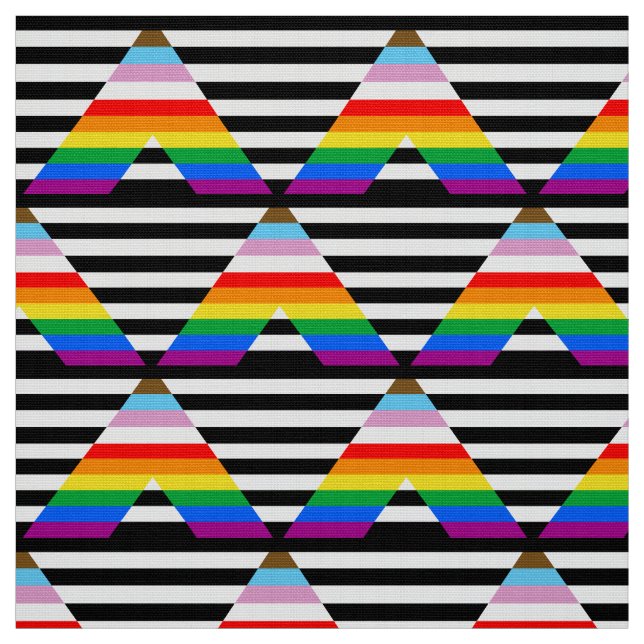 LGBTQ Progress Ally Pride Flag Fabric (Swatch)