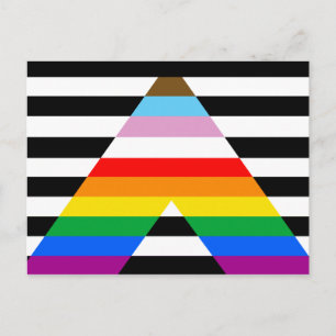 LGBTQ Progress Ally Pride Flag Postcard