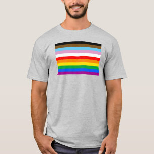 LGBTQ+ Progress Flag Stripes T-Shirt