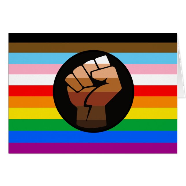 LGBTQ+ Progress POC Pride Flag (Front Horizontal)