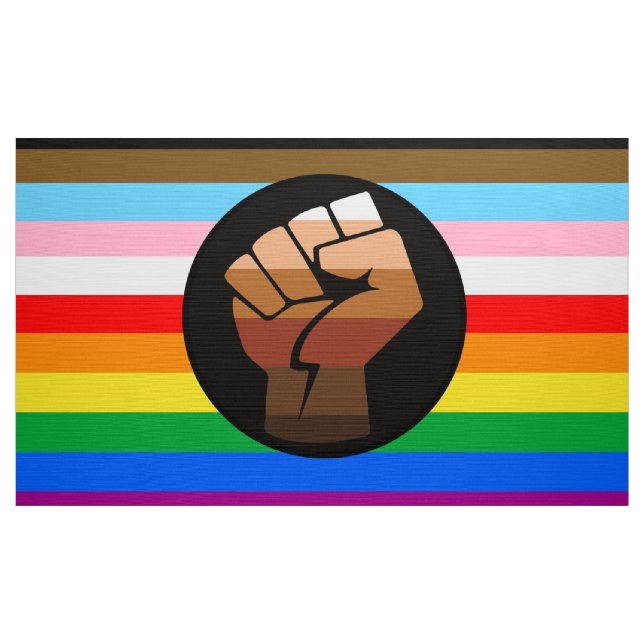 LGBTQ+ Progress POC Pride Flag Fabric (Yard)