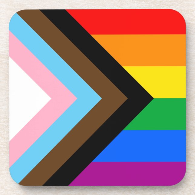 LGBTQ+ Progress Pride Coaster (Front)