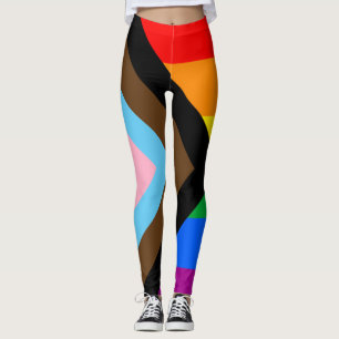 LGBTQ+ Progress Pride Flag Leggings