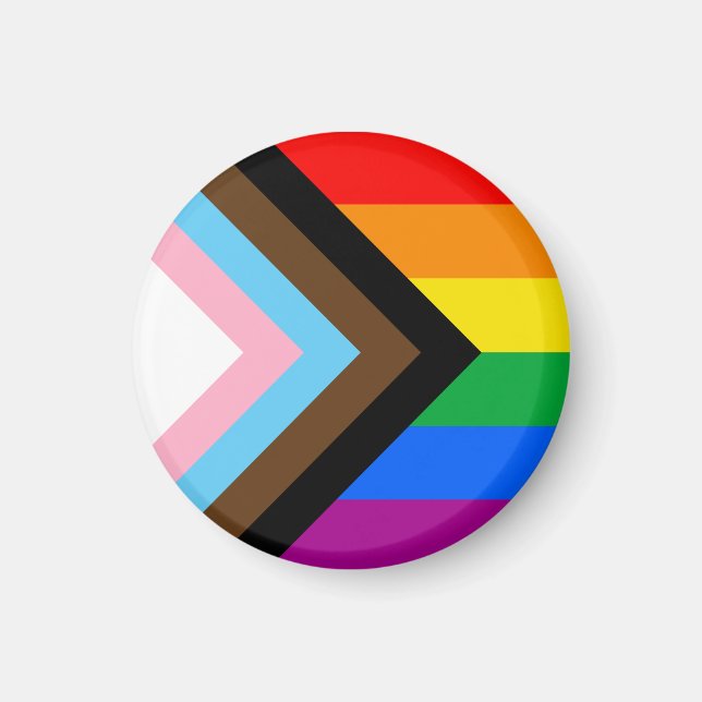 LGBTQ+ Progress Pride Flag Magnet (Front)