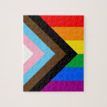 LGBTQ  Progress Pride Jigsaw Puzzle<br><div class="desc">LGBTQ  Pride Apparel for Everyone!
Browse over 10, 000  Pride and Flag Gifts including LGBTQ  Activism,  Equality and Culture Designs.  The Most Unique Gay,  Lesbian Bi,  Trans,  Queer  Apparel on the web. Shop now and find your own style from GAY to Z:  http://www.LgbtShirts.com</div>