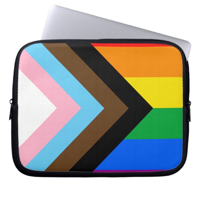 LGBTQ+ Progress Pride Laptop Sleeve (Front)