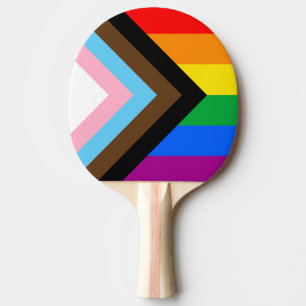 LGBTQ+ Progress Pride Ping Pong Paddle