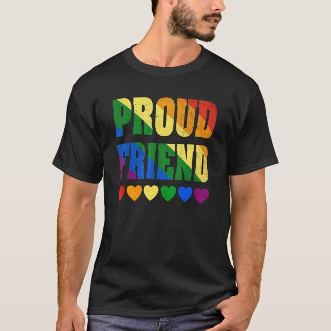 Lgbtq Proud Ally Friend Family Support Lgbt T-Shirt (Front)