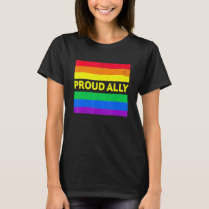 Lgbtq Proud Ally Rainbow Lgbt Flag Gay Pride Month T-Shirt