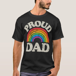Lgbtq Proud Dad Gay Pride Lgbt Ally Rainbow Father T-Shirt