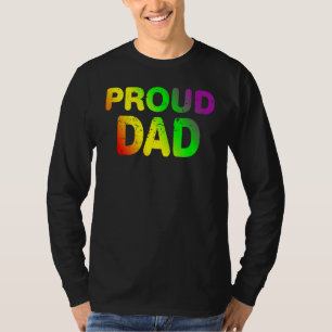 Lgbtq Proud Dad Gay Pride Lgbt Ally Rainbow Father T-Shirt