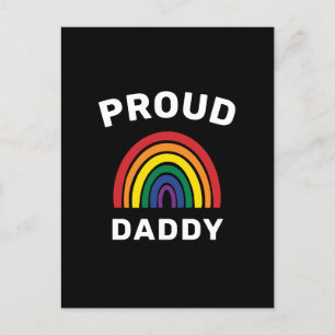 LGBTQ Proud Daddy Gay Pride Rainbow Father's Day Postcard