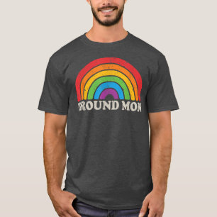 LGBTQ Proud Mum Gay Pride Month LGBT Rainbow Flag  T-Shirt