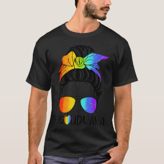 LGBTQ Proud Nana Tshirt Women Celebrate Pride Day 
