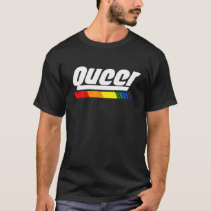 LGBTQ Queer Design Underlined With LGBT Rainbow T-Shirt