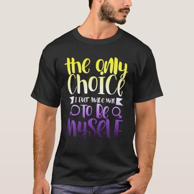 LGBTQ Queer Nonbinary Identity Androgynous Non Bin T-Shirt (Front)