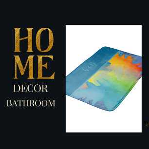 lgbtq rainbow bath mat