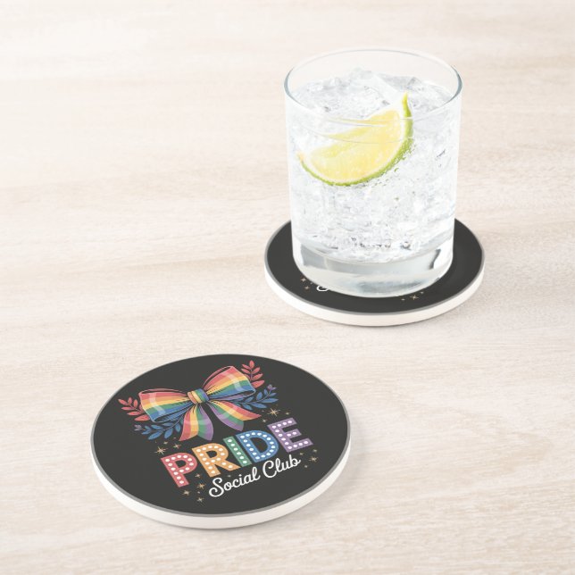LGBTQ Rainbow Bow Coaster (Side)