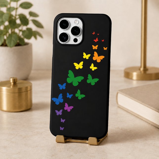 LGBTQ Rainbow Butterfly Trail Case-Mate iPhone Case (Creator Uploaded)