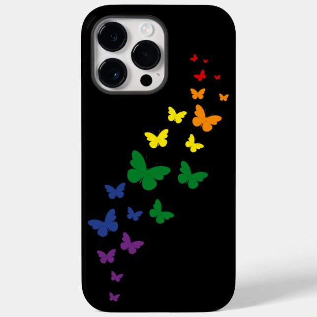 LGBTQ Rainbow Butterfly Trail Case-Mate iPhone Case (Back)