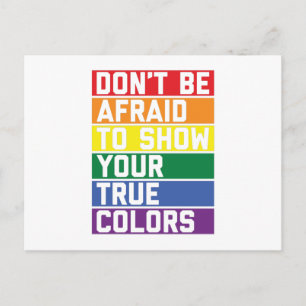 LGBTQ Rainbow Colours Pride Month Gift Idea Postcard
