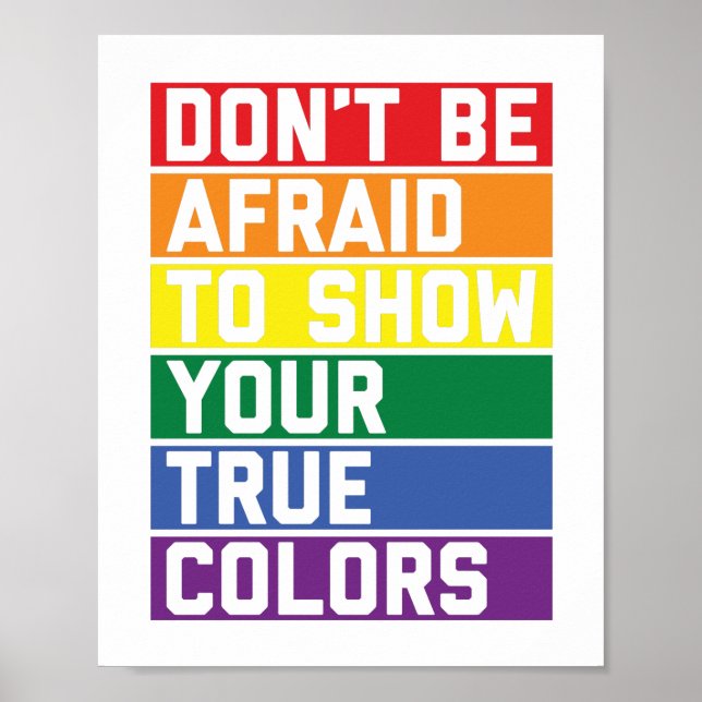 LGBTQ Rainbow Colours | Pride Month Gift Idea Poster (Front)