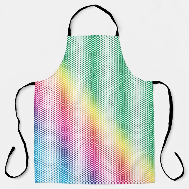 LGBTQ Rainbow Dots Flag Colours Gay Design Apron (Front)