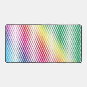 LGBTQ Rainbow Dots Flag Colours Gay Design Desk Mat