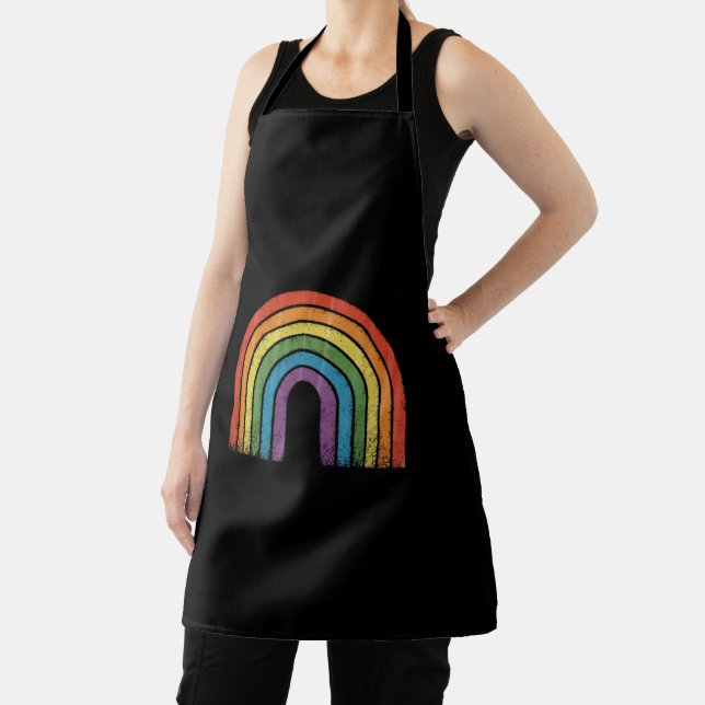 LGBTQ Rainbow Flag Gay Pride LGBT Awareness Ally  Apron (Insitu)