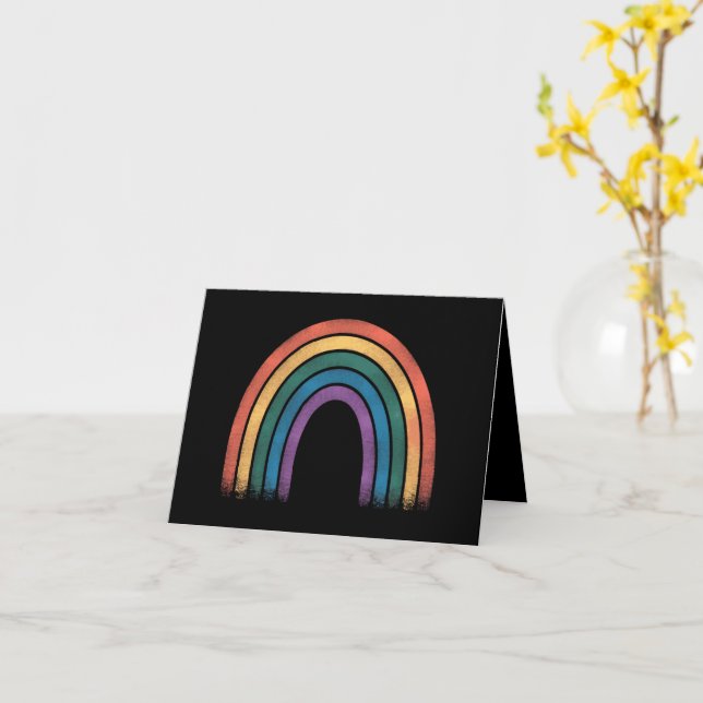 LGBTQ Rainbow Flag Gay Pride LGBT Awareness Ally  Card (Yellow Flower)