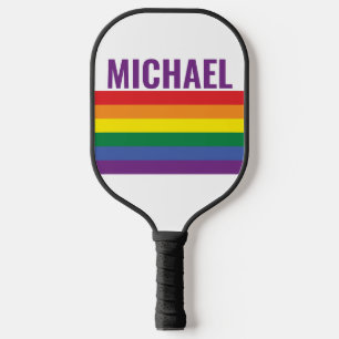 LGBTQ Rainbow Flag  Pickleball Paddle