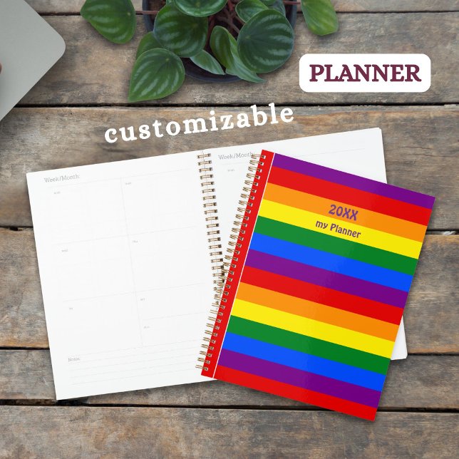 LGBTQ+ Rainbow Flag Stripes for Pride Month -  Planner (Creator Uploaded)