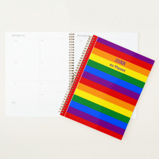 LGBTQ+ Rainbow Flag Stripes for Pride Month - Planner