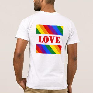 LGBTQ+ Rainbow Flag Stripes for Pride Month - T-Shirt