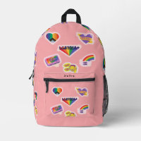 LGBTQ Rainbow Gay Modern Stickers Style Monogram