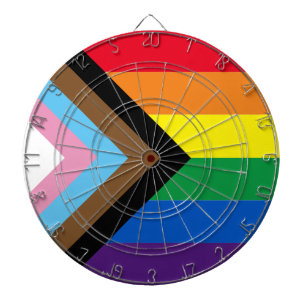 Lgbtq rainbow inclusive diversity gay pride flag dartboard