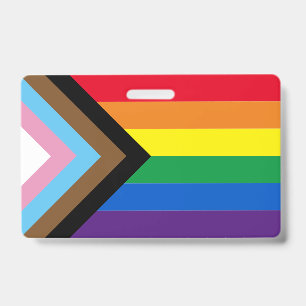 Lgbtq rainbow inclusive diversity gay pride flag ID badge