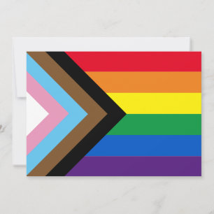 Lgbtq rainbow inclusive diversity gay pride flag invitation