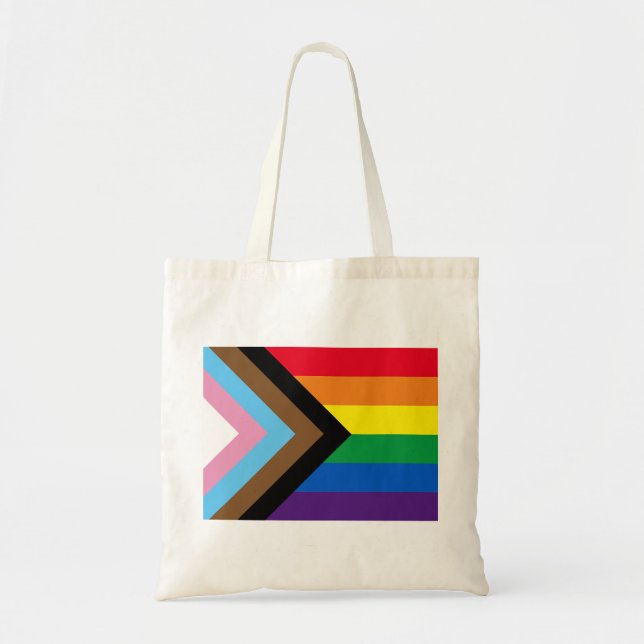 Lgbtq rainbow Inclusive diversity gay pride flag Tote Bag (Front)