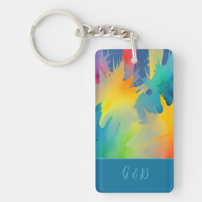 lgbtq rainbow  key ring (Front)